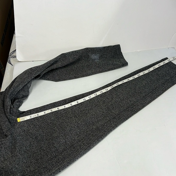 Athleta Gray Delaney Herringbone Pants Women’s Large Fitted Textured Leggings - Picture 8 of 16